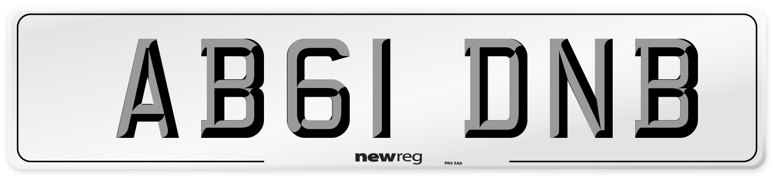 AB61 DNB Number Plate from New Reg